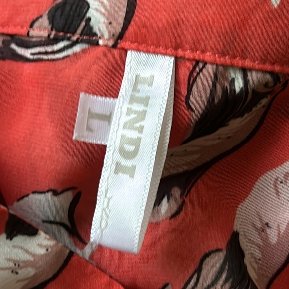 Lindi Women’s Vintage Boho Floral Long Sleeve Tunic Blouse Dress, size Large - Picture 9 of 9